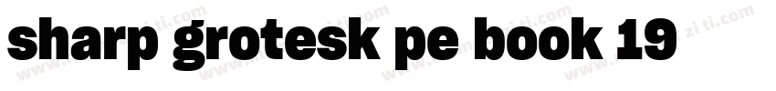 sharp grotesk pe book 19字体转换